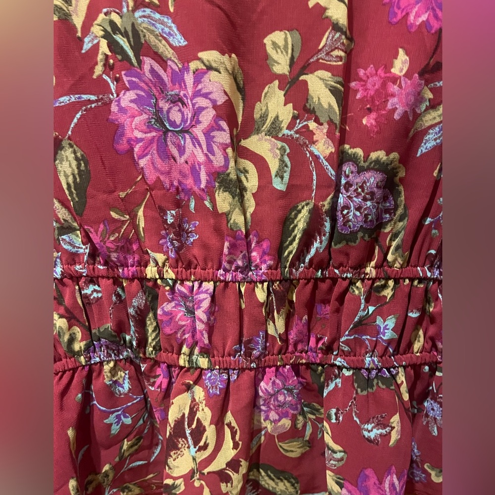 Wayf Floral Tie Front Long Sleeve Blouse / Cardigan - Picture 12 of 13
